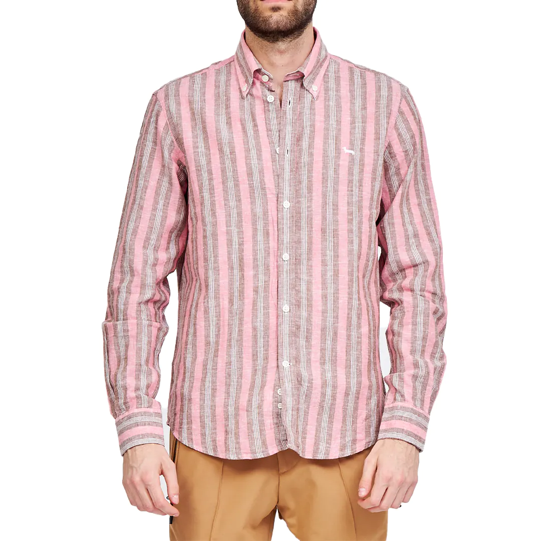 Camicia Beige Rosa - 2XL