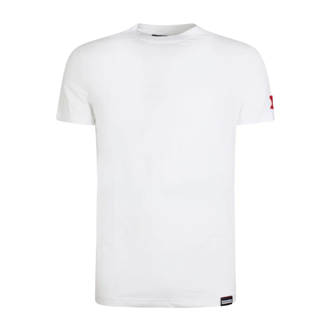 T-Shirt Bianco Rosso - 2XL