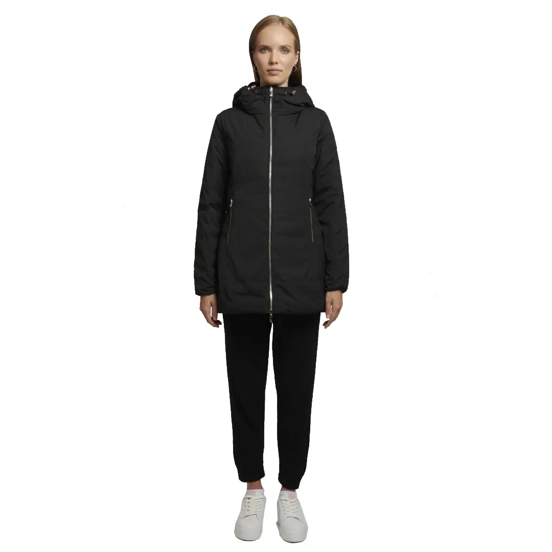 Piumino Lungo Reversibile 40 - Nero Grigio