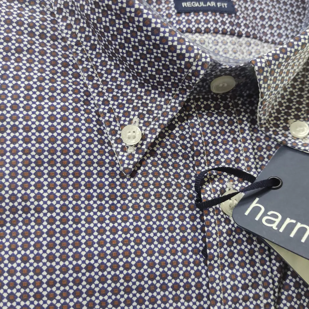 Camicia - Navy Marrone - 2XL