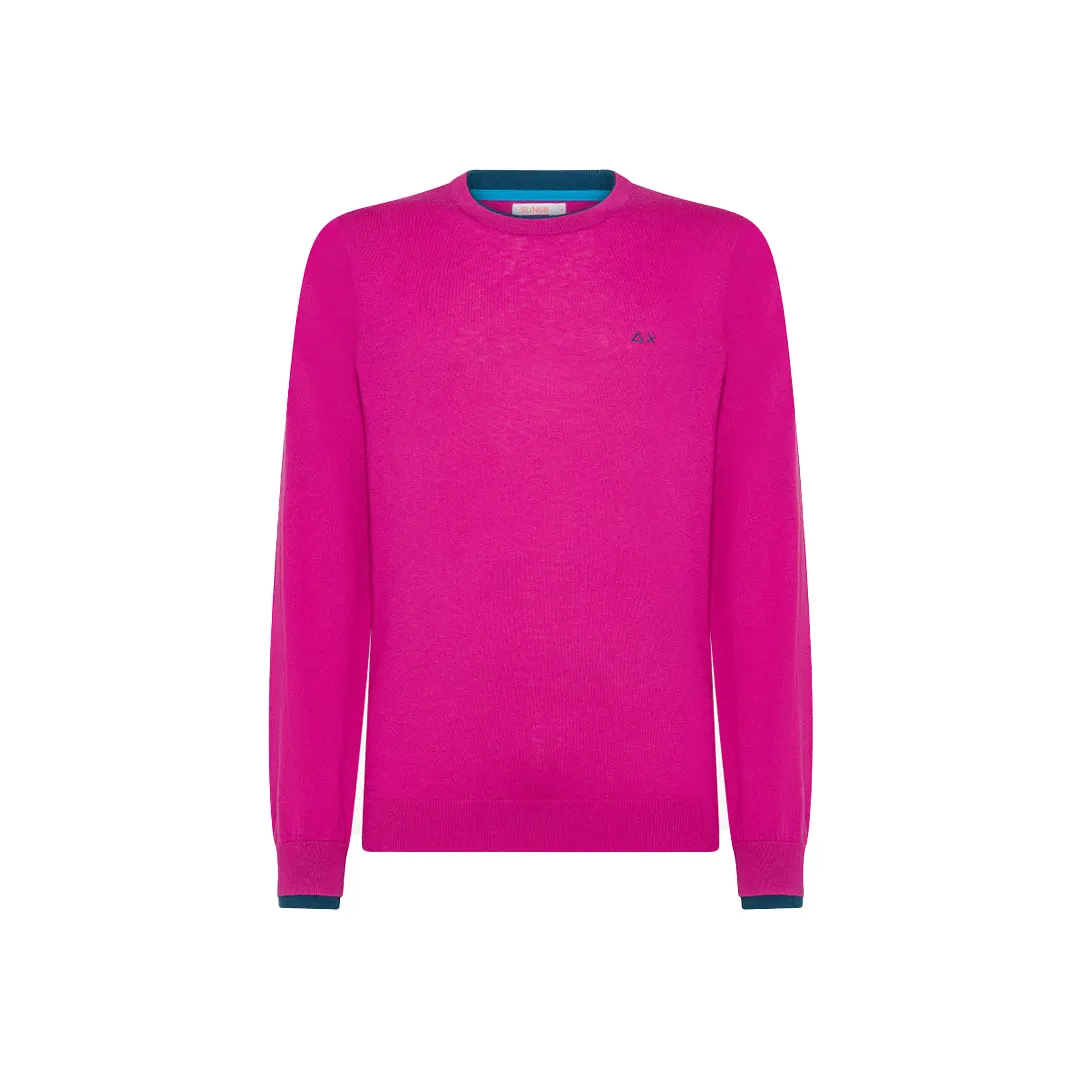 MAGLIA GIROCOLLO - Ciclamino - S