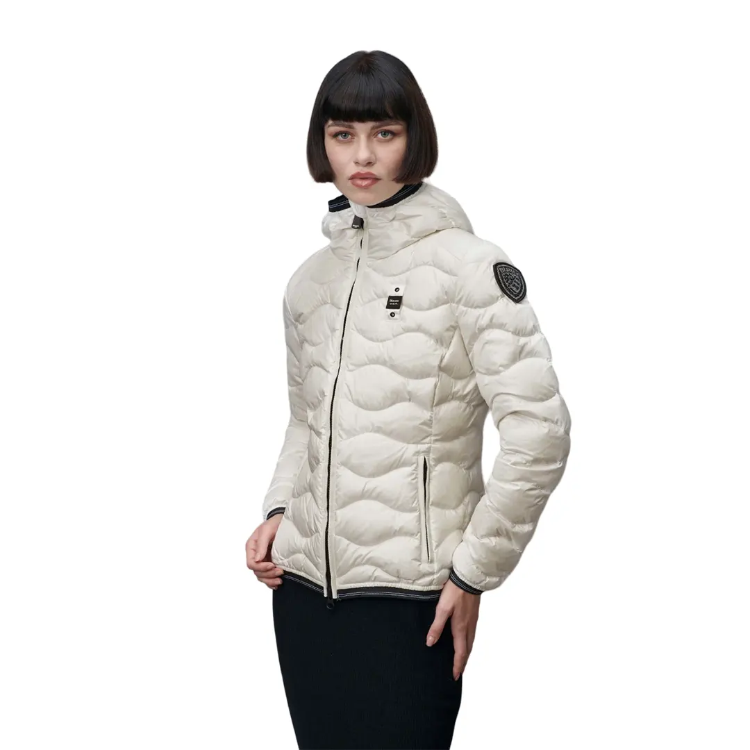PIUMINO AD ONDE - Bianco - XS