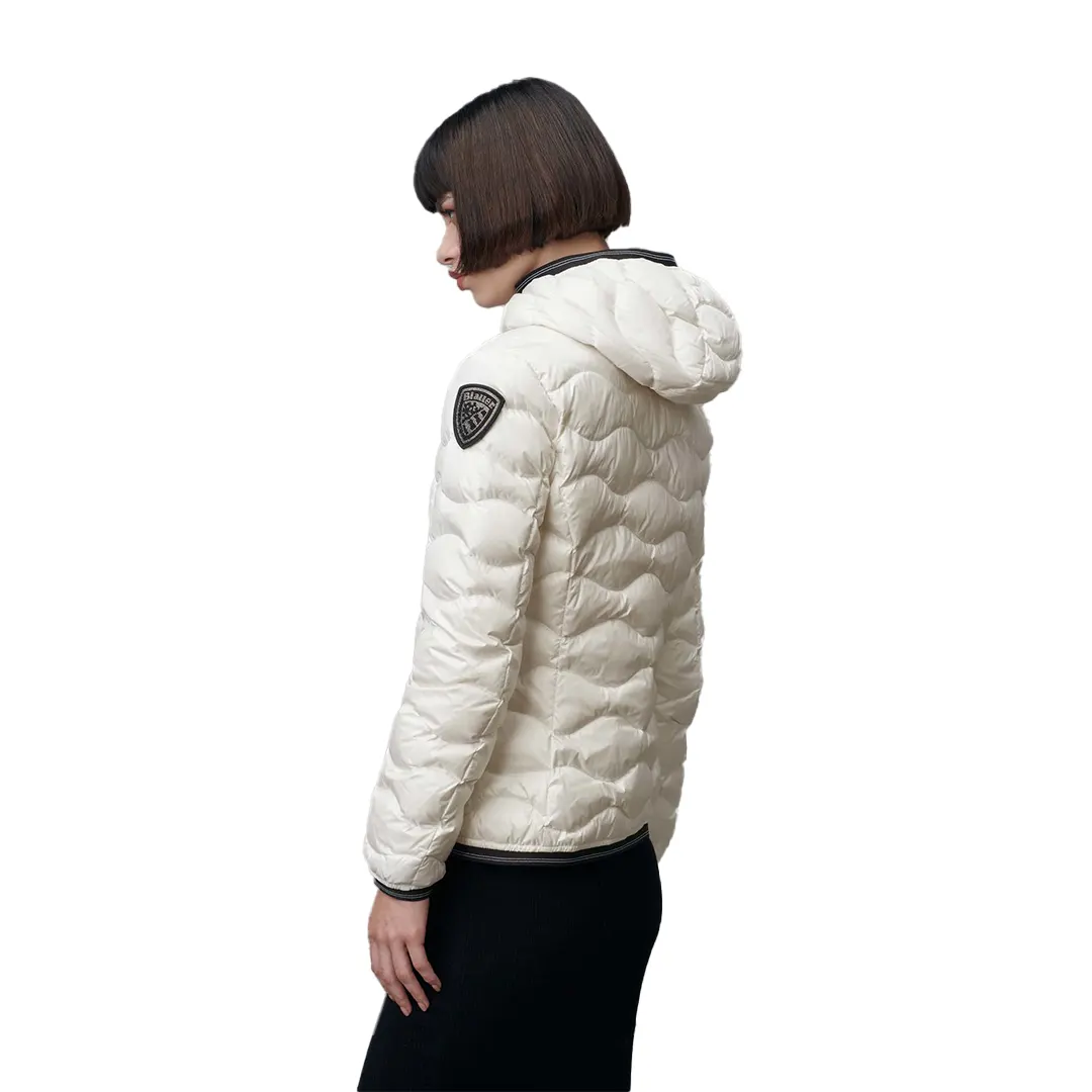 PIUMINO AD ONDE - Bianco - XS