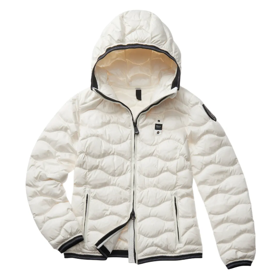 PIUMINO AD ONDE - Bianco - XS