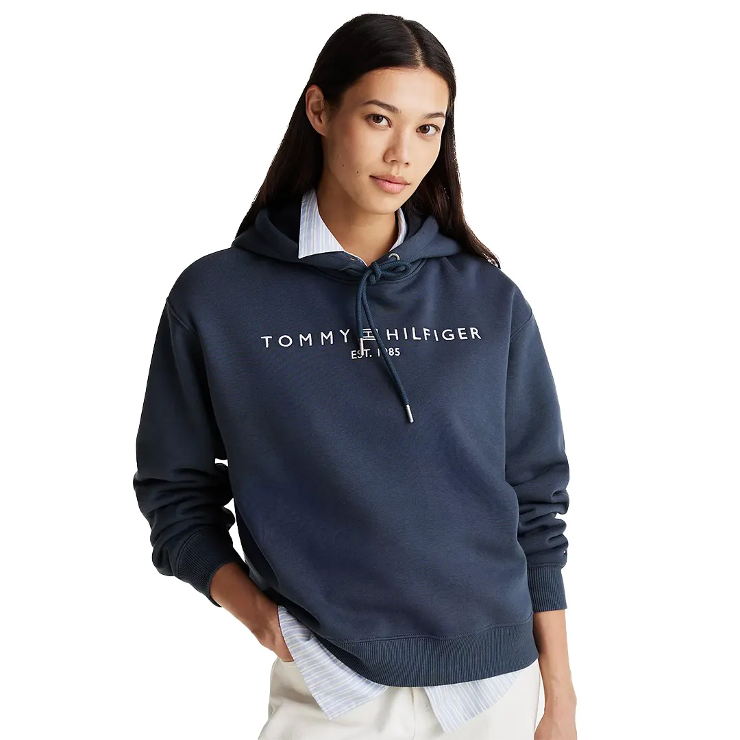 Felpa Cappuccio Donna - Navy - XS