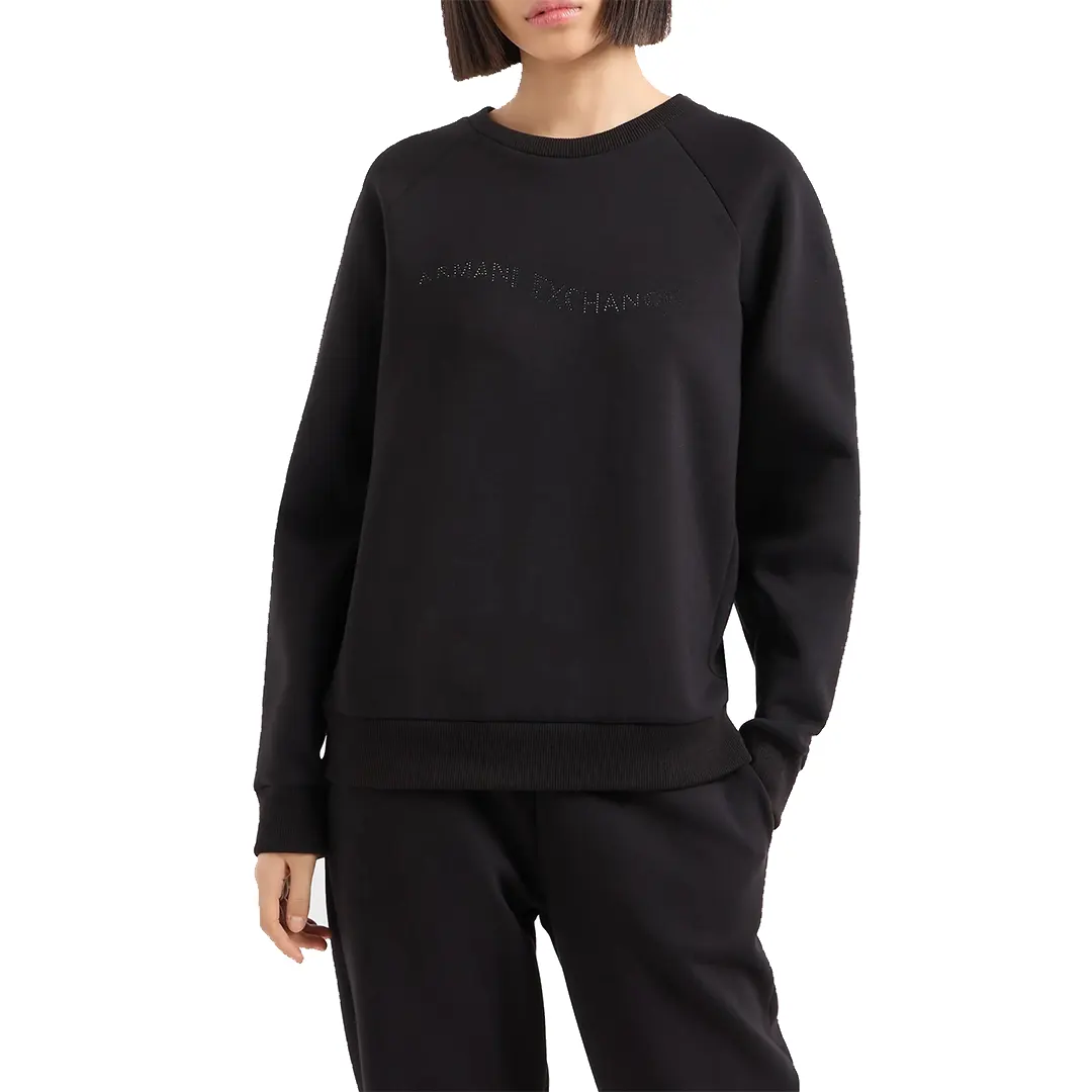 Felpa Girocollo Donna - Nero - XS