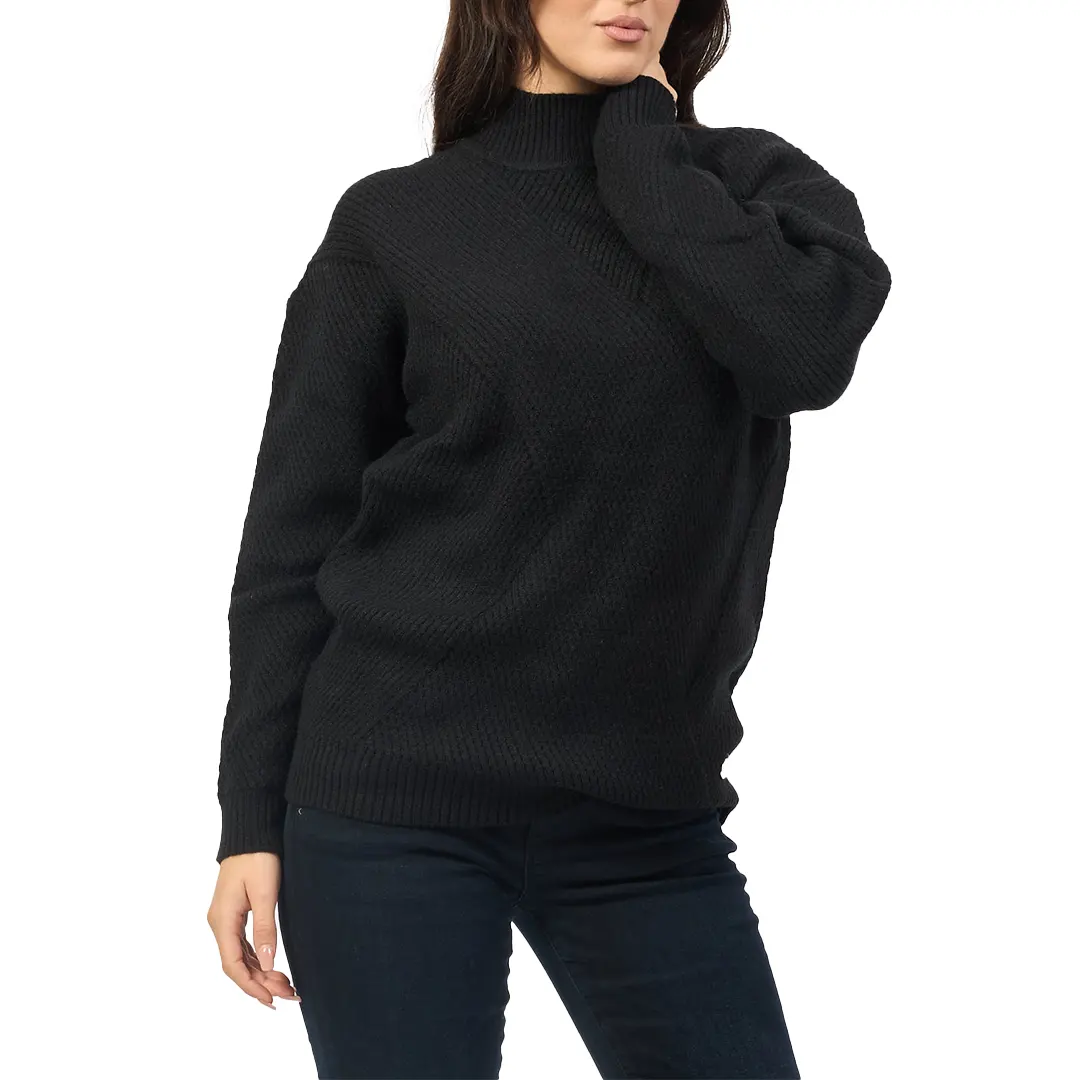 Maglia Donna Collo Alto - Nero - S