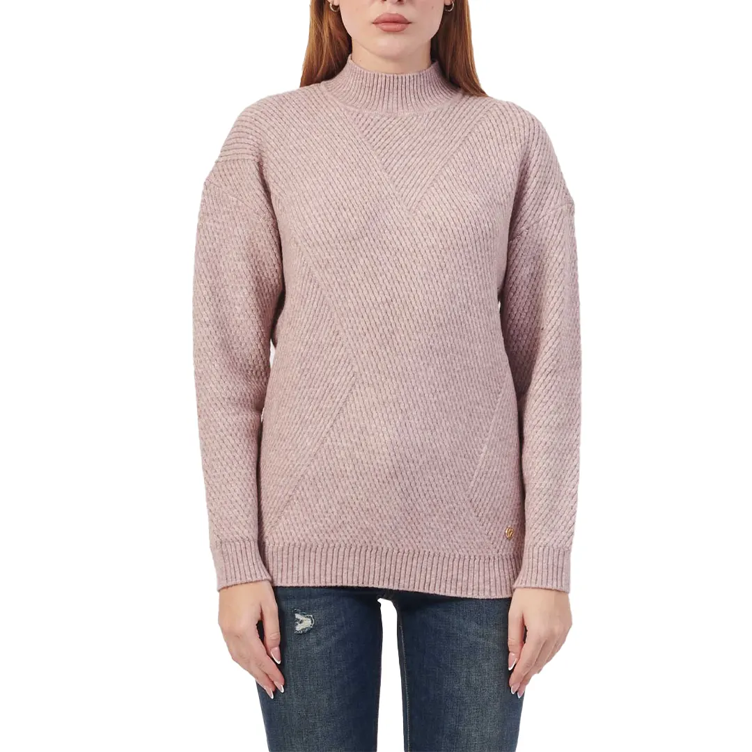 Maglia Donna Collo Alto - Rosa - S