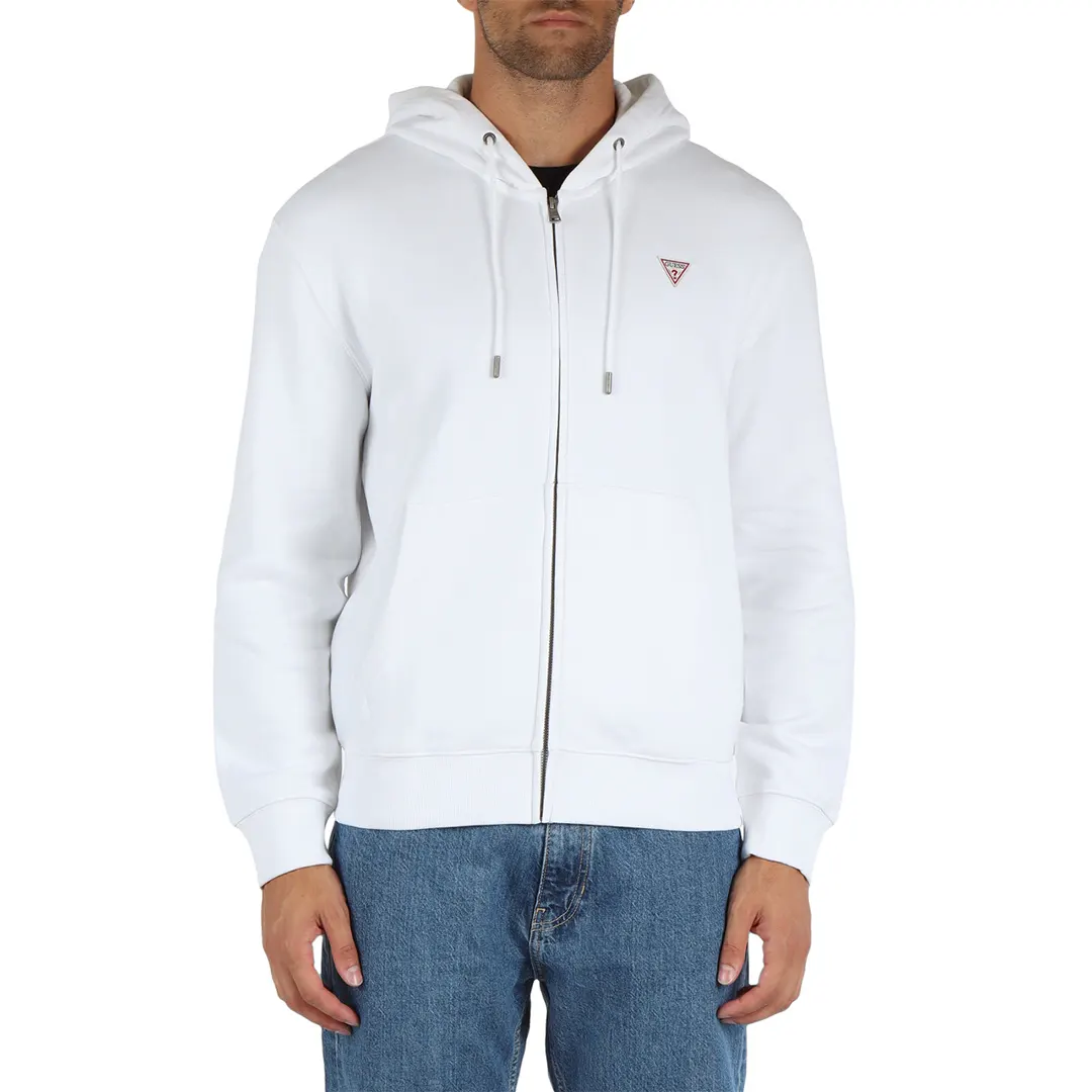 Felpa Cappuccio Zip Scuba - Bianco - S