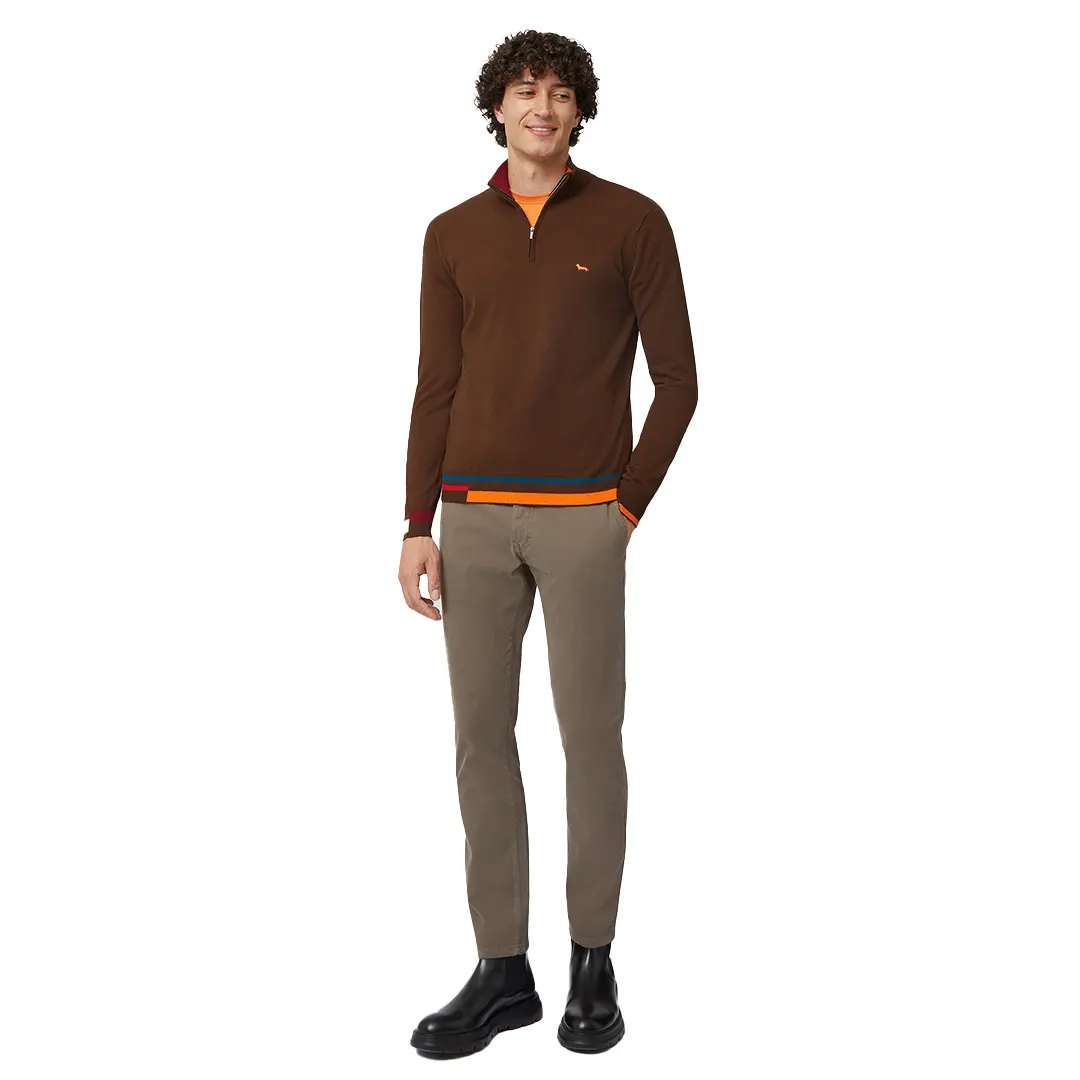 Pullover Collo Half Zip - Moro - M