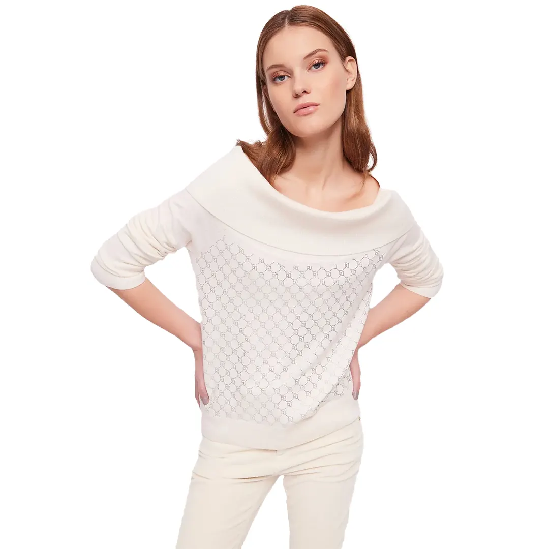 Maglia Scollo Barca - Bianco - S