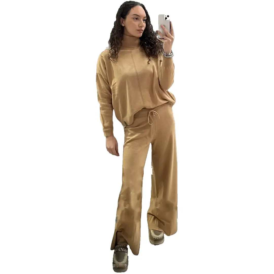 Pantalone In Lana Donna - Sabbia - XS