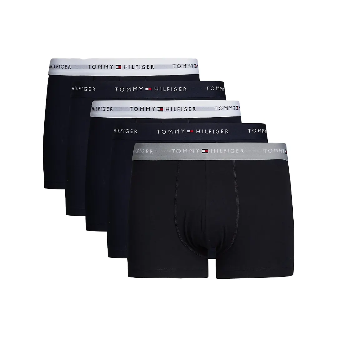 5 Boxer Aderenti - Navy Grigio Bianco - S