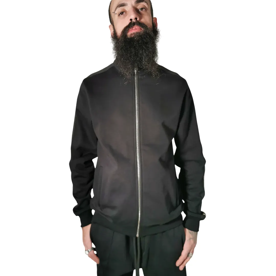 Felpa Zip - Nero Panna - S