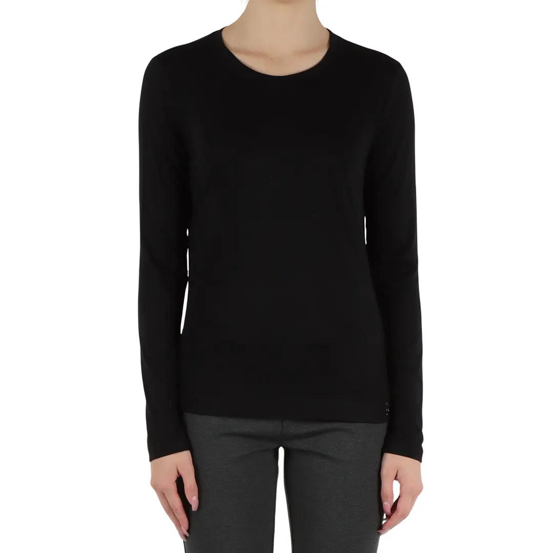 T-Shirt Manica Lunga Donna - Nero - XS