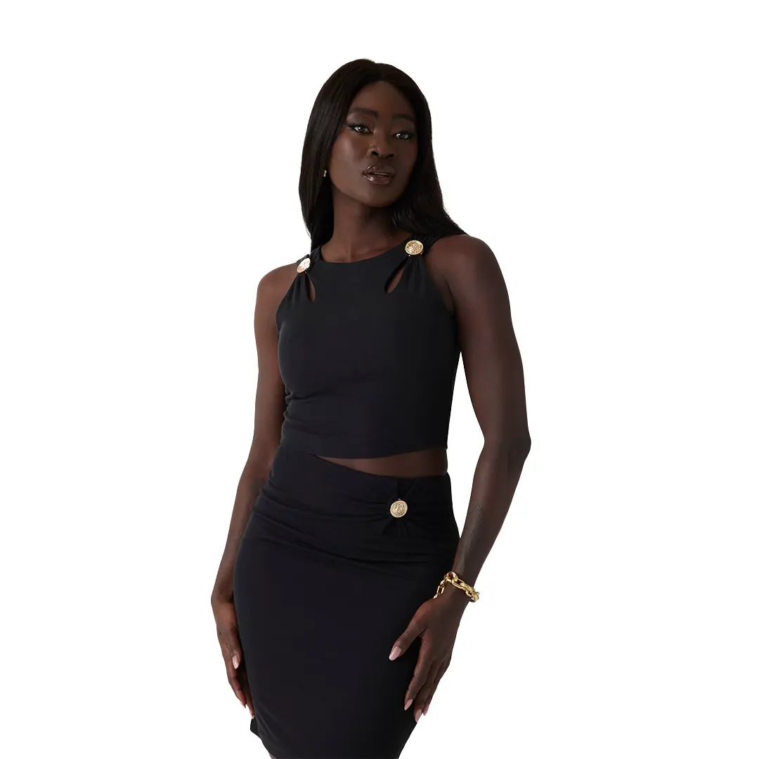 Crop Top Donna - Nero - S