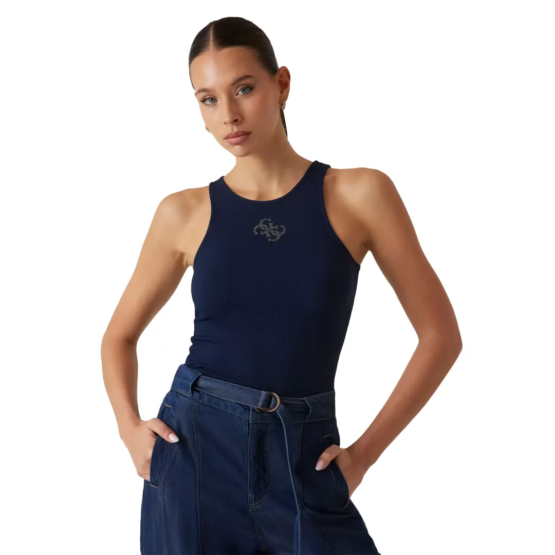 Canotta Costine Donna - Navy - S