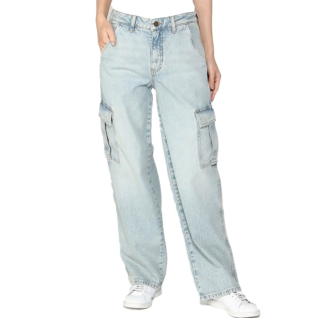 Jeans Cargo Donna - Denim Chiaro - 24/38