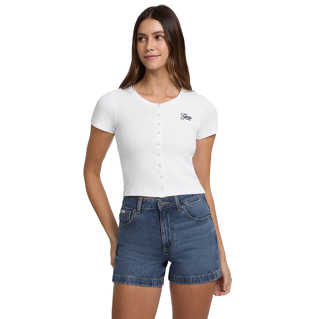 Cardigan Mezza Manica Donna - Bianco - S