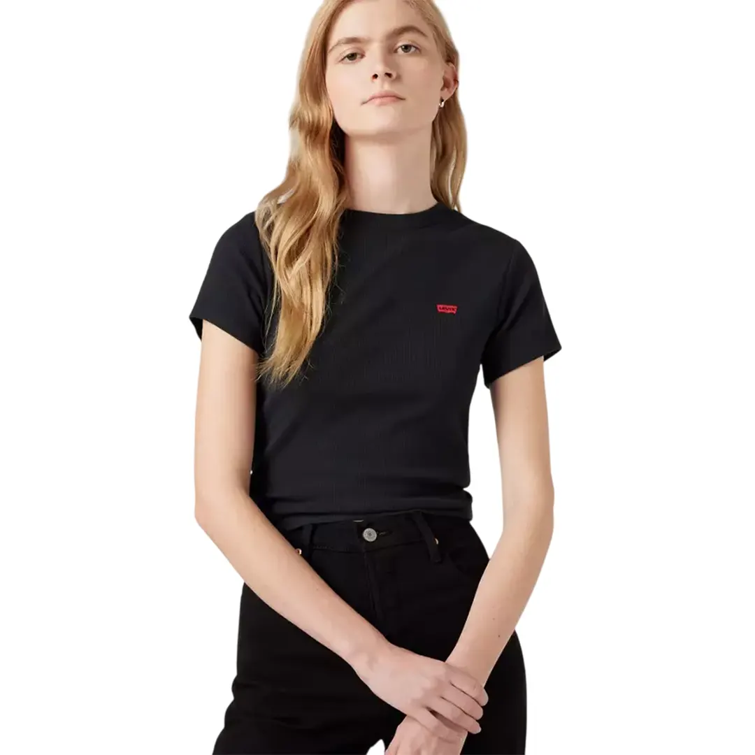 T-Shirt Costine Donna - Nero - S