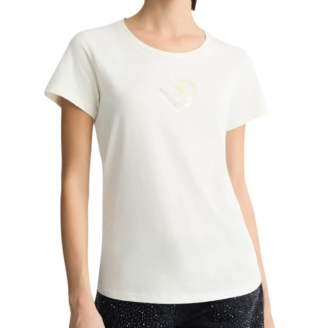 T-Shirt Donna - Bianco Oro - XS