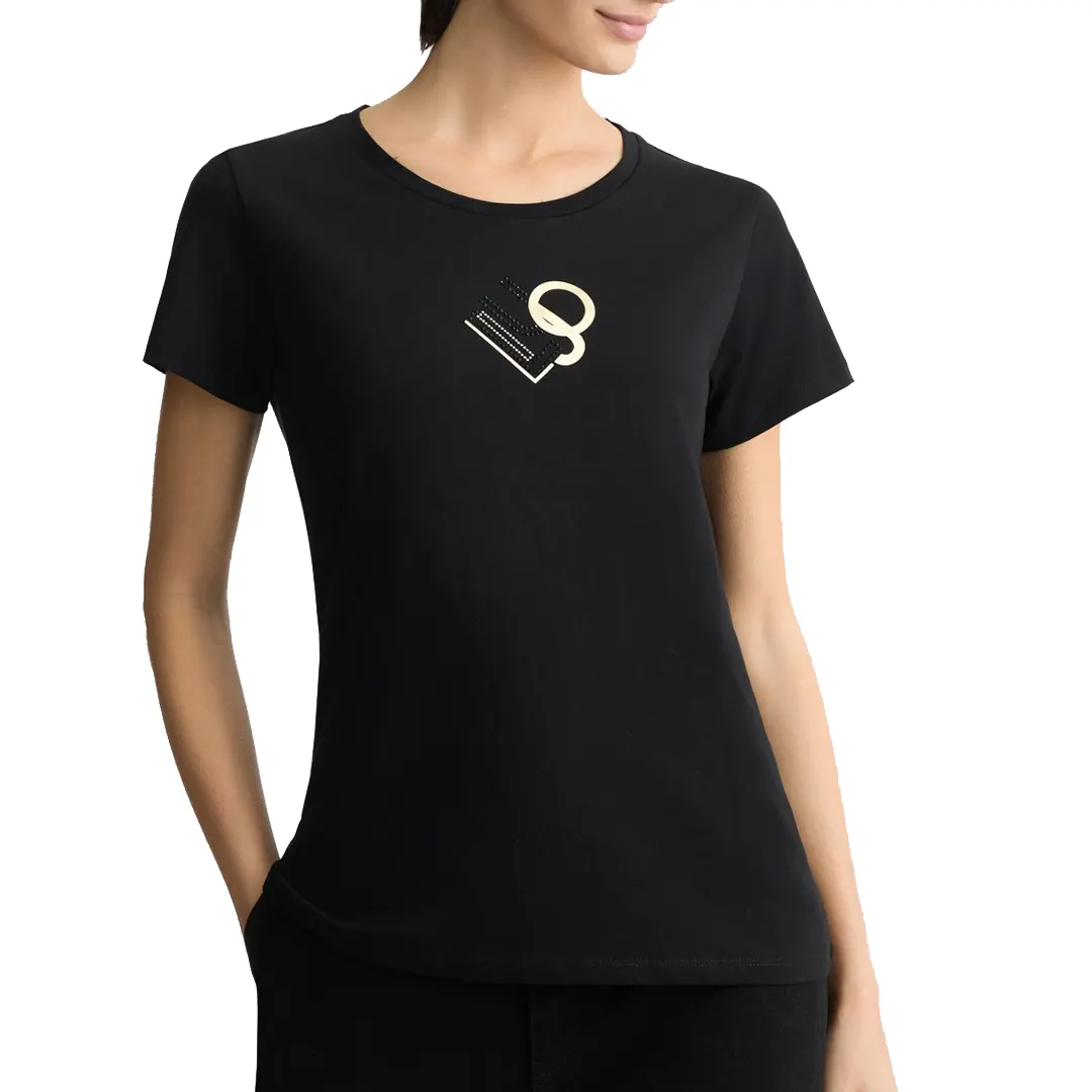 T-Shirt Donna - Nero Oro - S