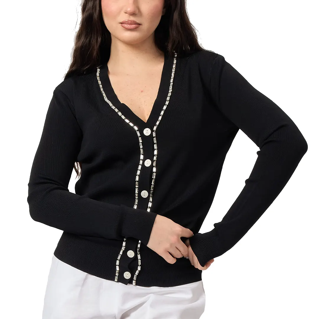 Cardigan Gioiello Donna - Nero - M