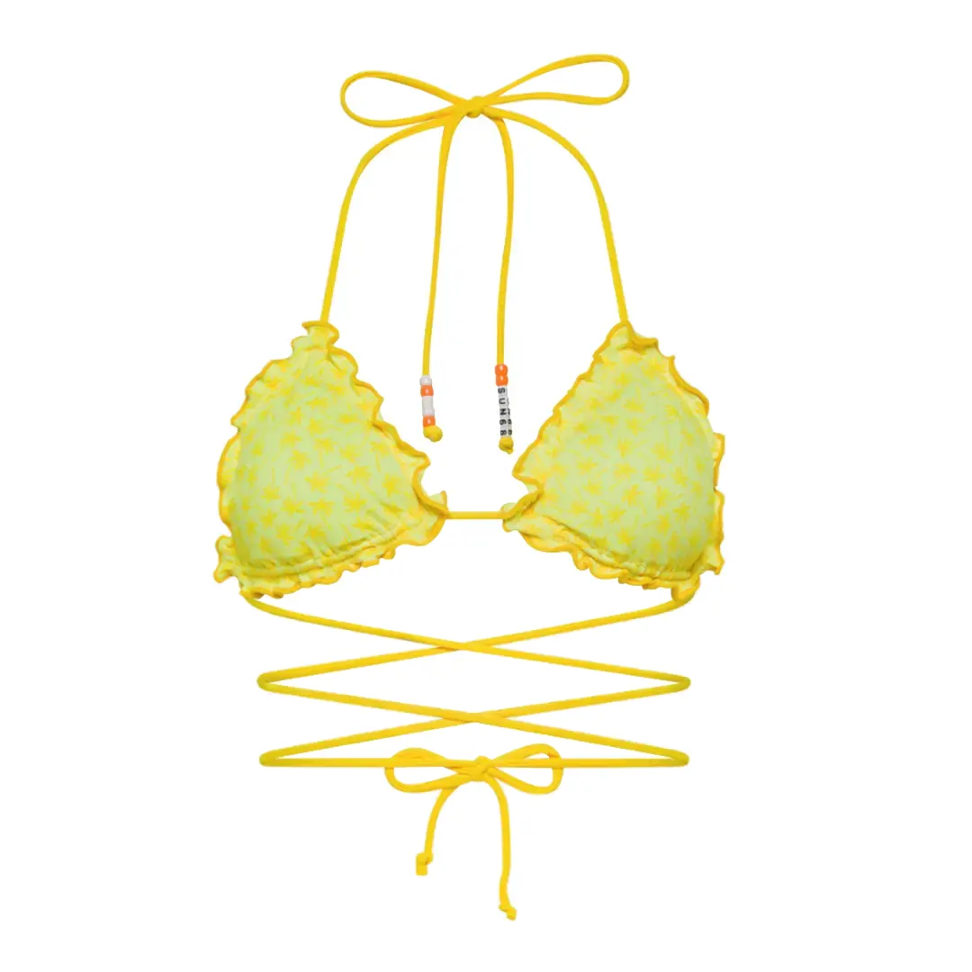 Costume Triangolo Donna - Giallo Fluo - S/M