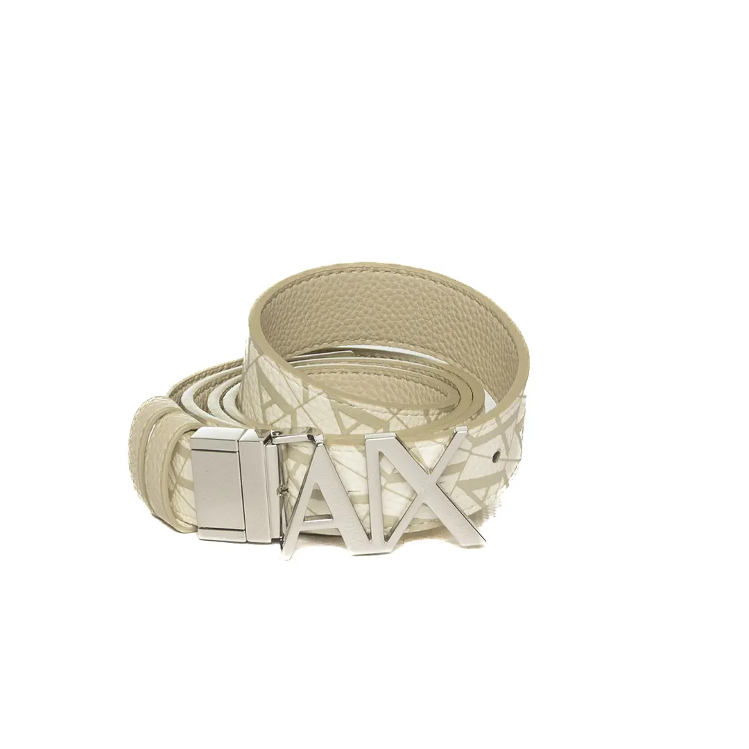 Cintura Reversibile - Beige Argento