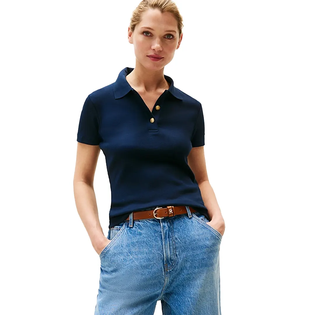 Polo Slim Donna - Navy Scuro - S
