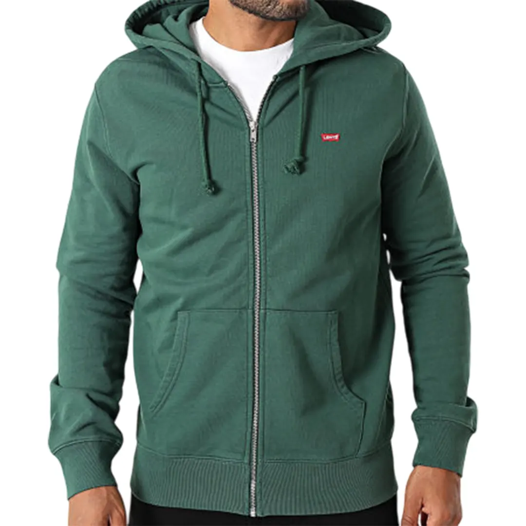 Felpa con zip - Verde Scuro - M