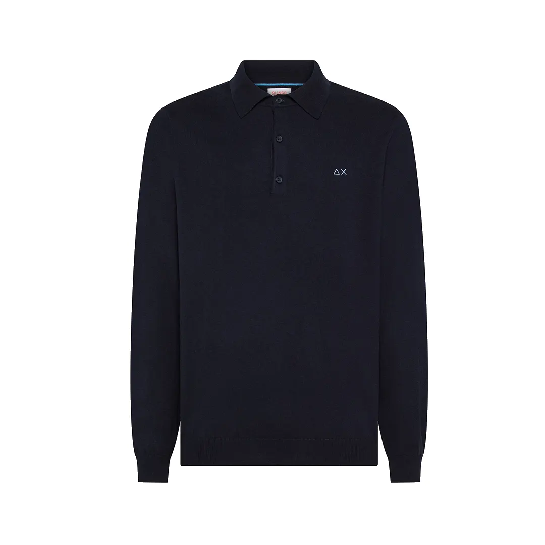 Polo Manca Lunga - Navy - M