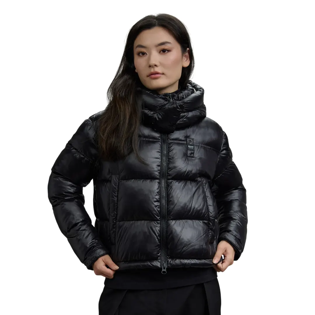 Piumino Corto Ovatta Donna Gloria - Nero - XS