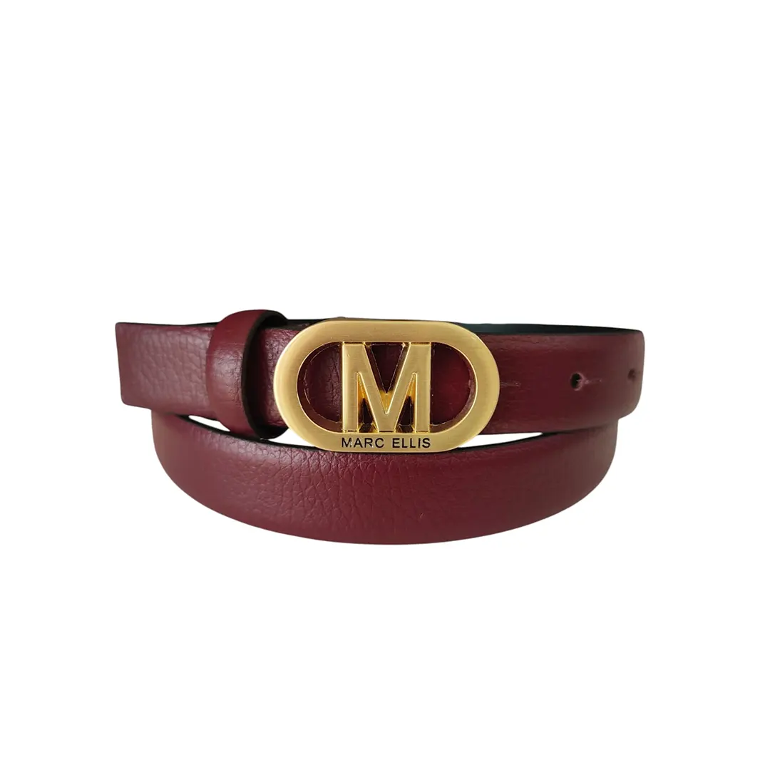 Cintura Donna - Borgogna Nero Oro - 85cm