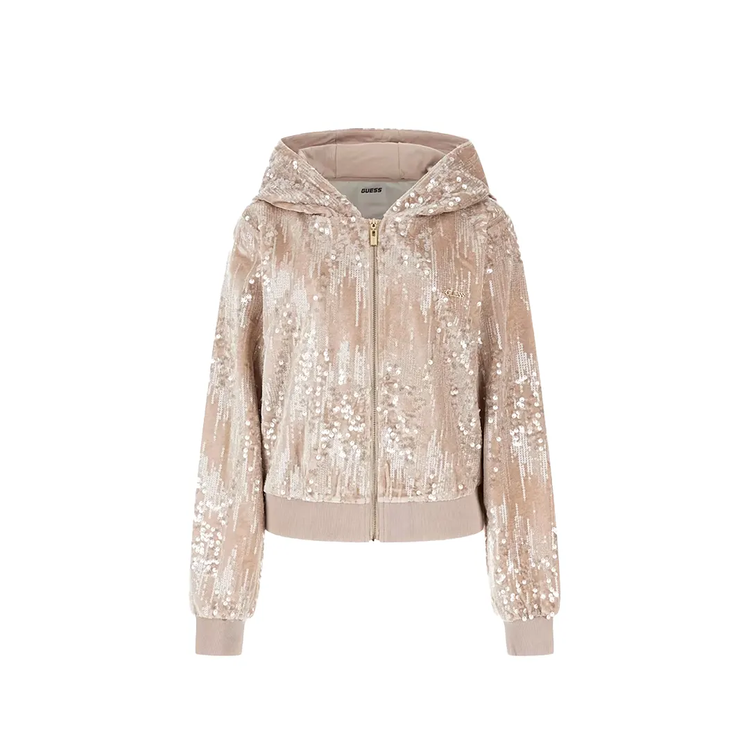 Felpa Cappuccio Zip Donna - Rosa Antico - S