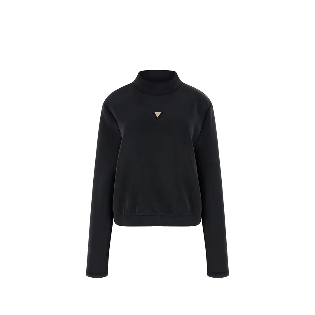 Felpa Collo Alto Donna - Nero - S