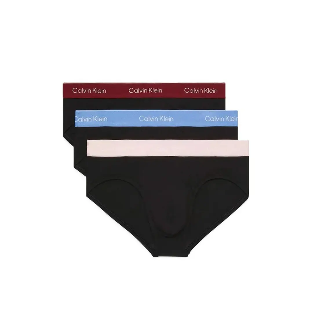 3 Slip - Nero Celeste Rosa Bordeaux - S