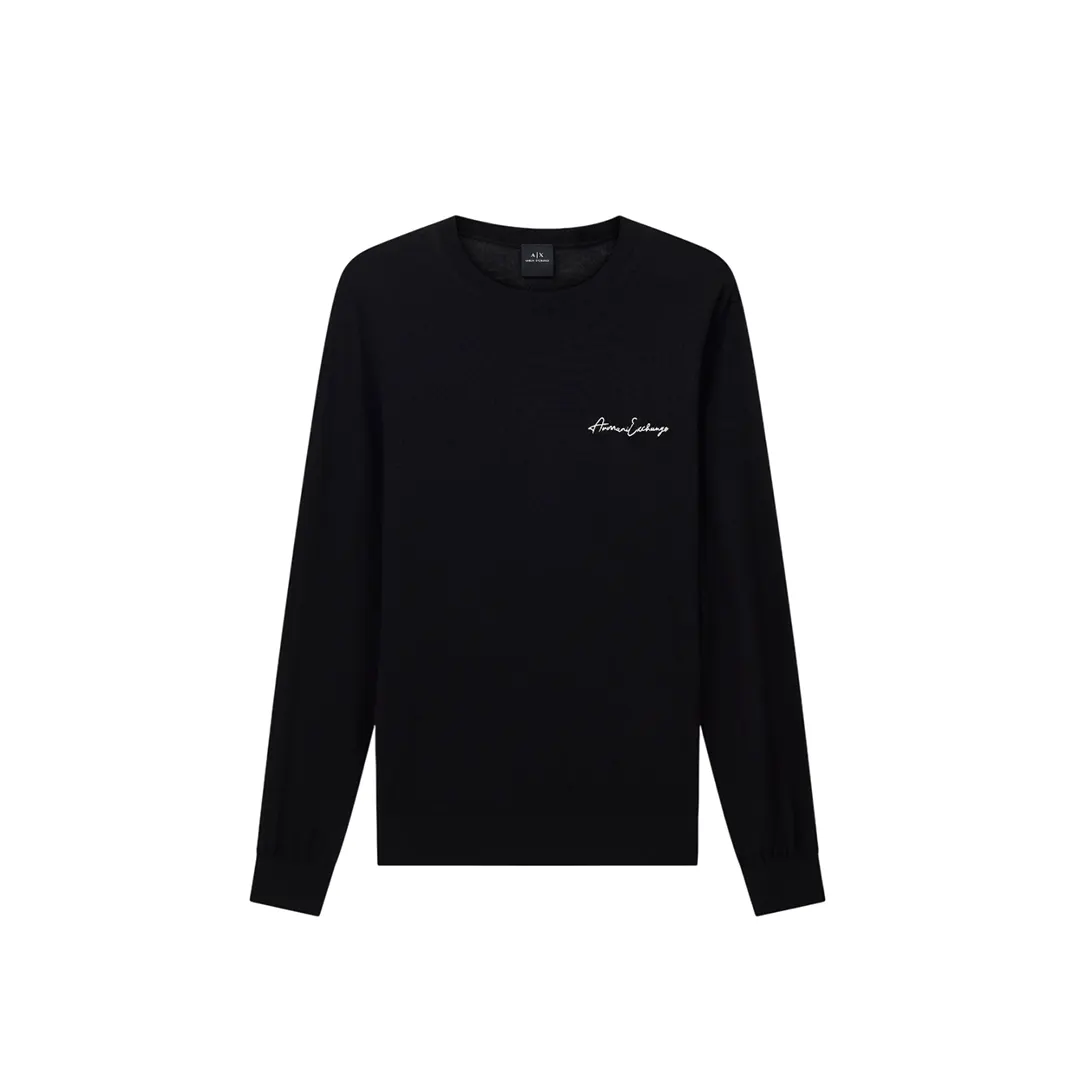 Pullover Maglia Misto Lana - Nero - M