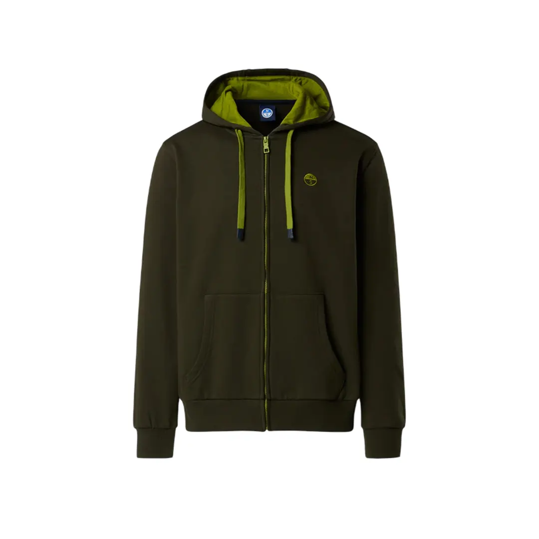 Felpa Cappuccio - Verde Foresta - M