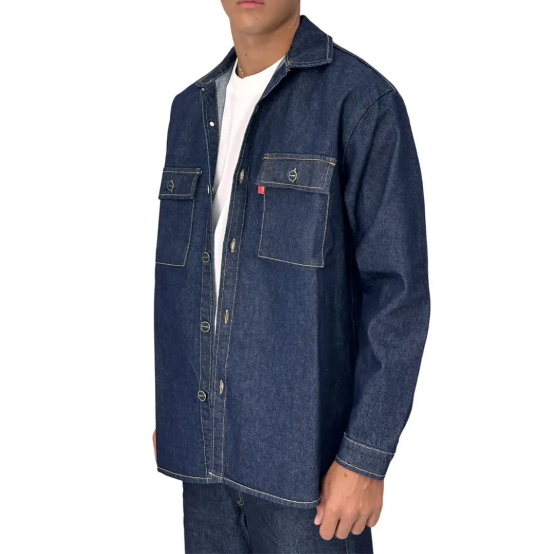 Camicia Giacca Jeans - Denim Scuro - S