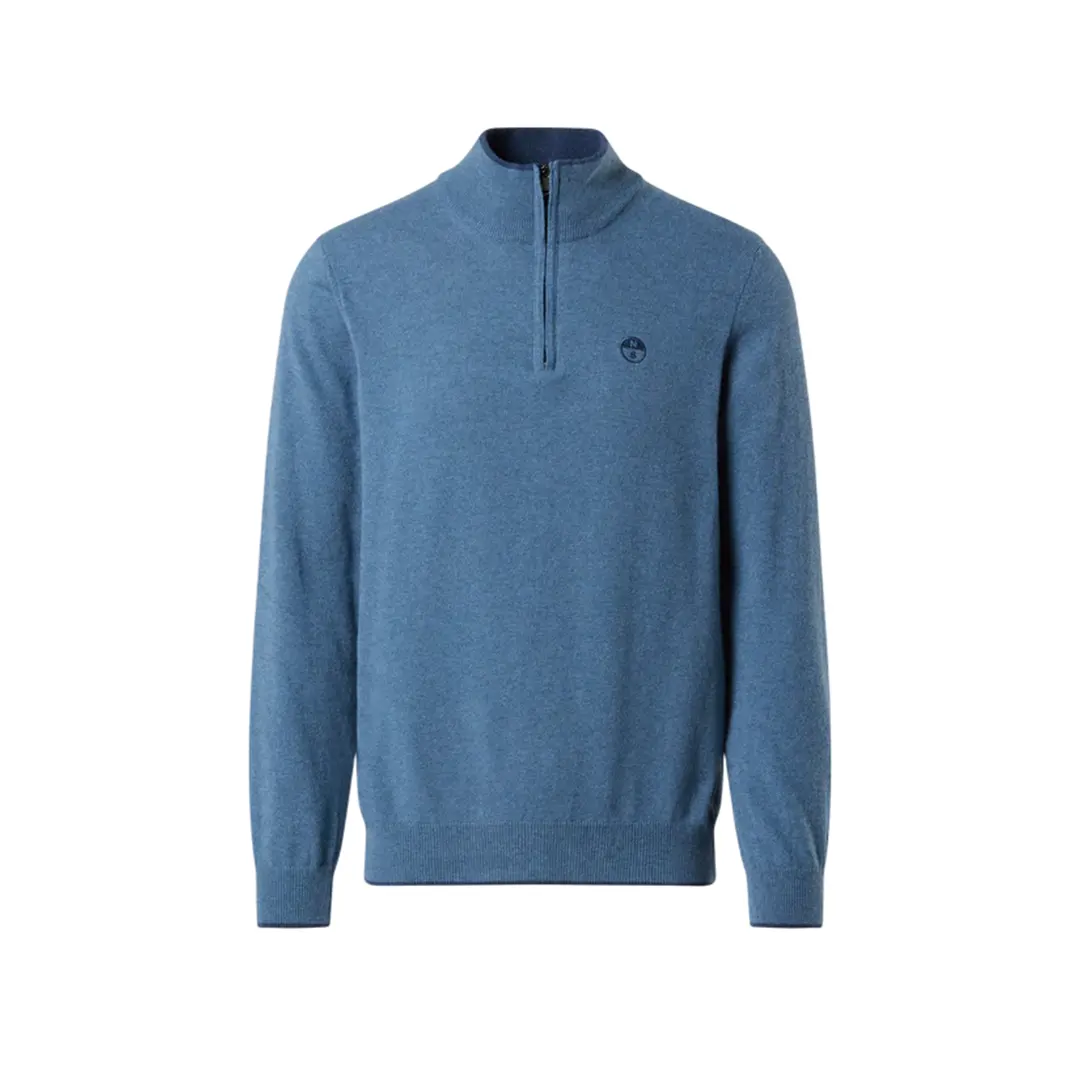Maglia Mezza Zip - Blu Infinito - S