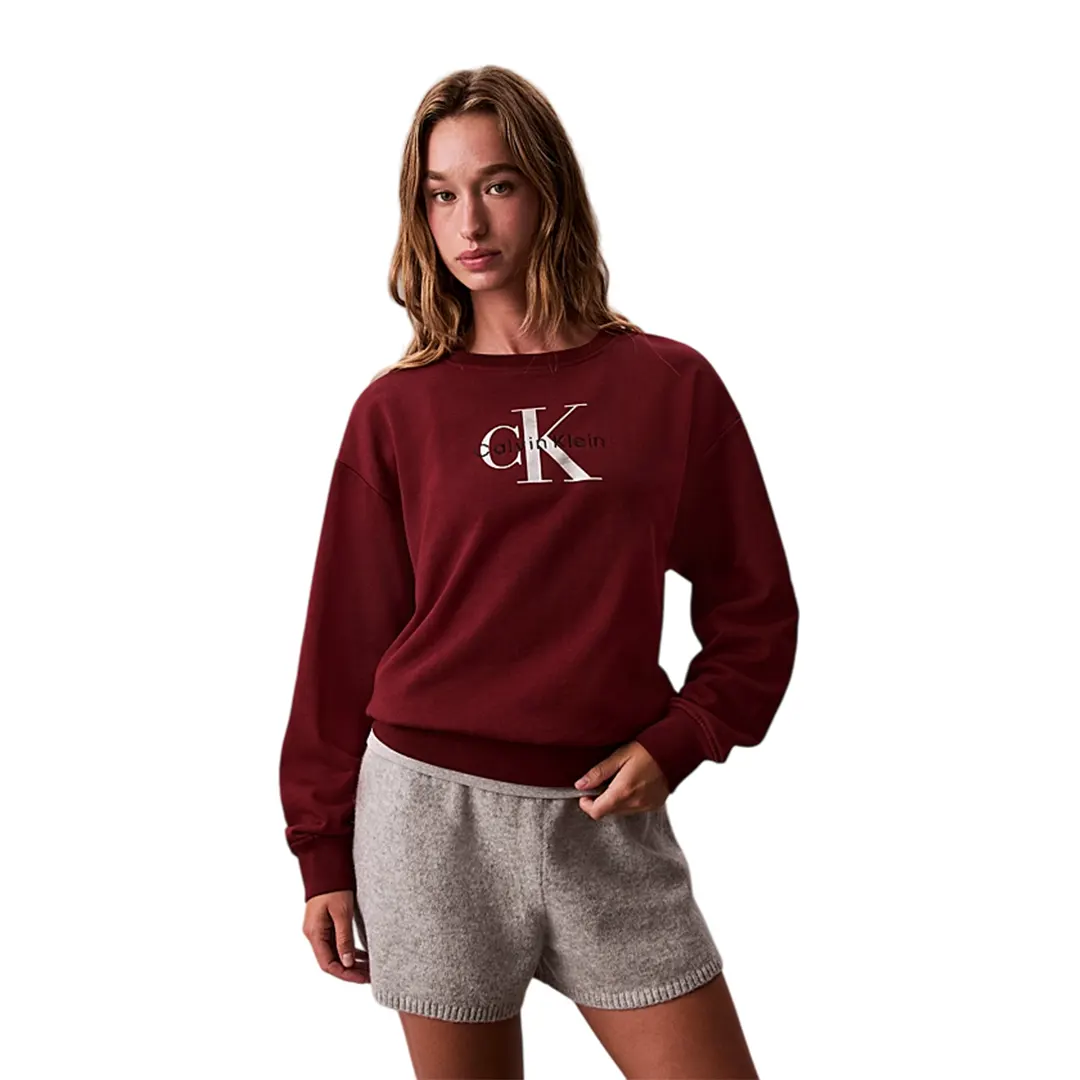 Felpa Garzata Donna - Bordeaux - XS