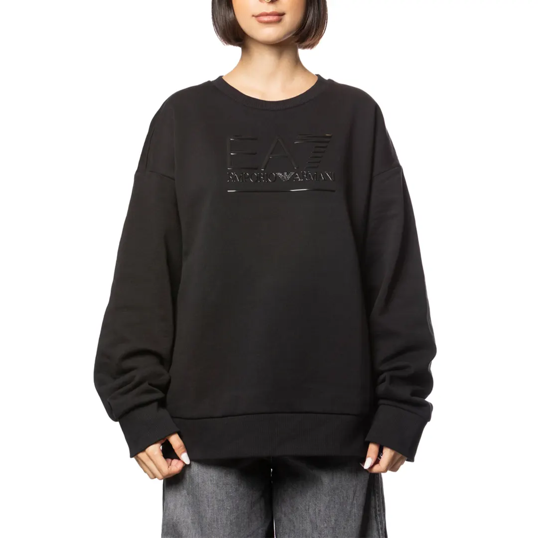 Felpa Girocollo Donna - Nero - XS