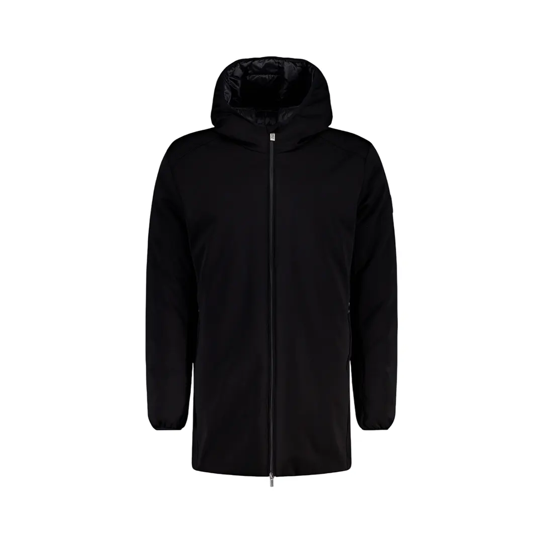 Giacca Lunga Cappuccio - Nero - 46