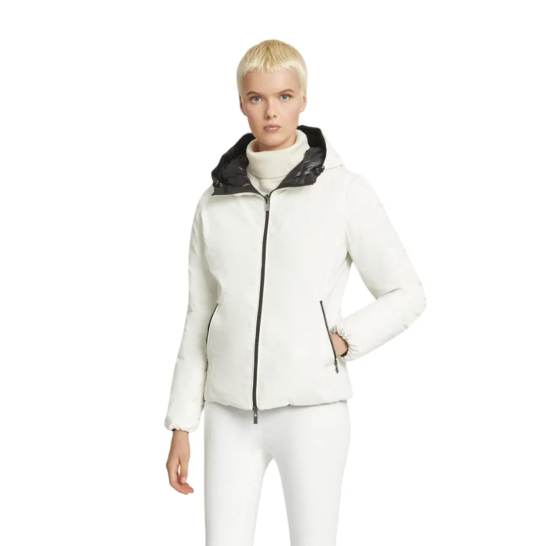Piumino Corto Cappuccio Reversibile Donna - Bianco - 40
