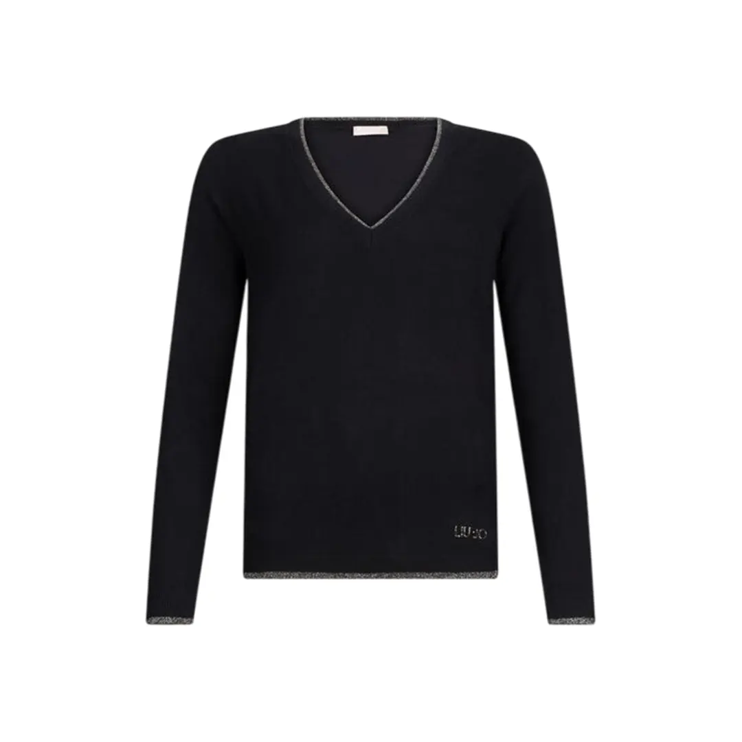 Maglia Scollo V Donna - Nero - S