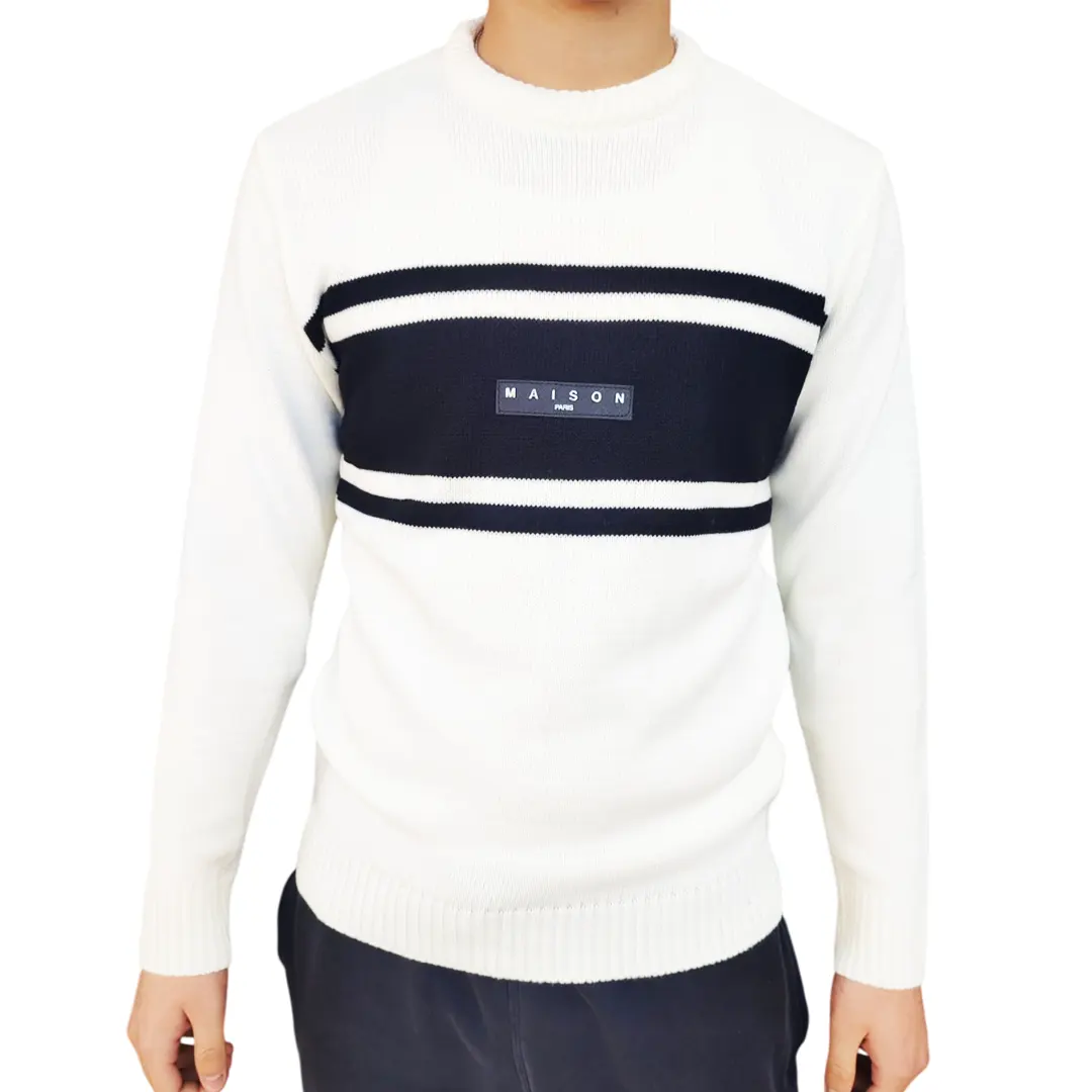 Maglione - Bianco Nero - M