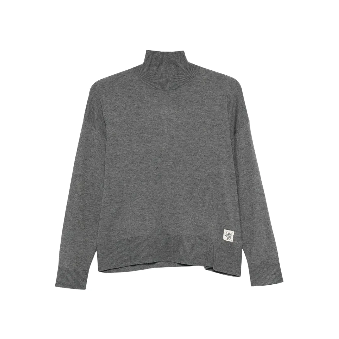 Maglia Misto Lana Lupetto Donna - Grigio - XS