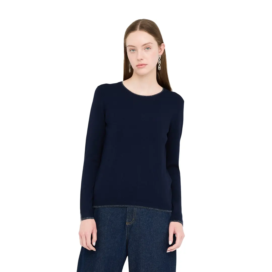 Maglia Girocollo Donna - Navy - S