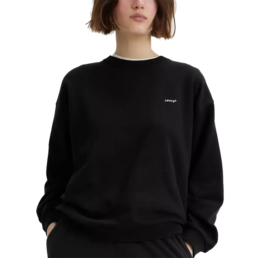 Felpa Girocollo Donna - Nero - XS